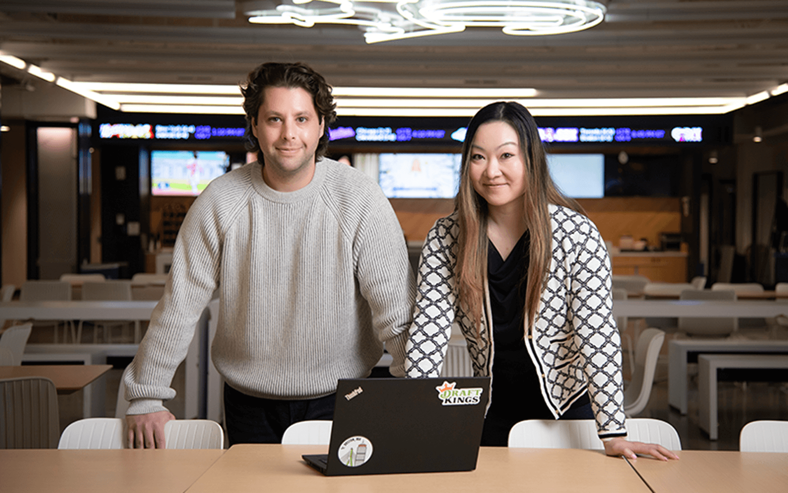 Justin Warshavsky and Julia Eggiman at DraftKings