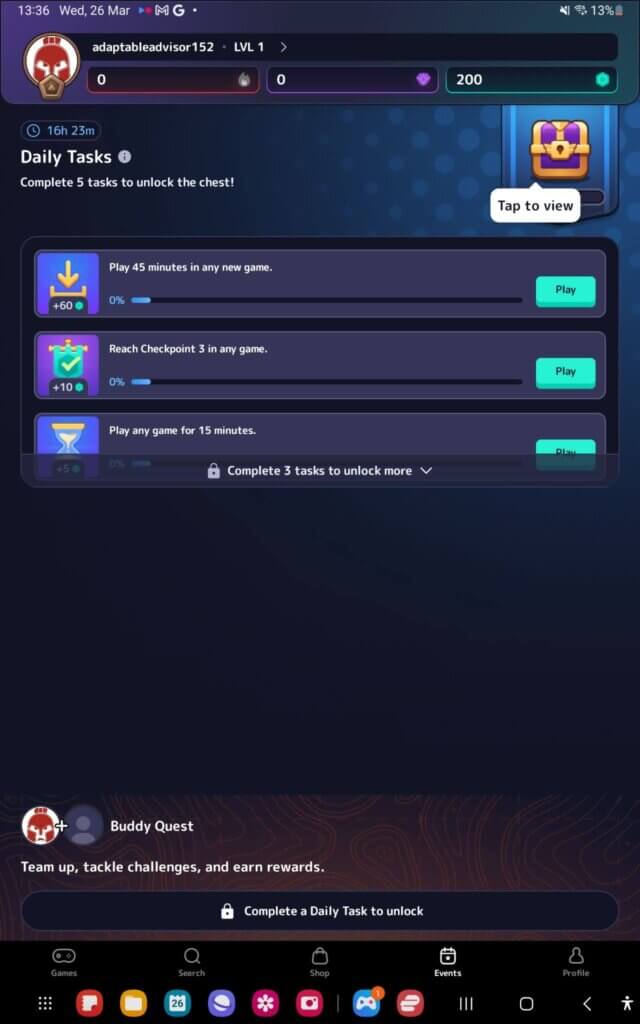 Daily Tasks in Mistplay